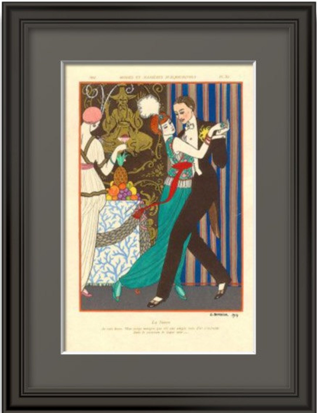 ART DECO Home Decor Print of Couple Dancing by Barbier 1914 - Etsy