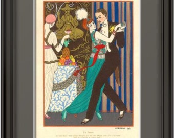 ART DECO Home Decor Print of Couple Dancing by Barbier 1914