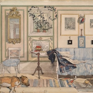 Swedish ART Print by Carl Larsson Swedish artist of Cozy Corner 1894