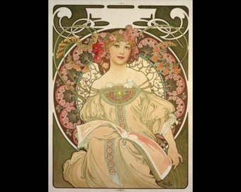 50% OFF on  a 15 x 20 inch poster of this piece by Alphonse Mucha—slight irregularity