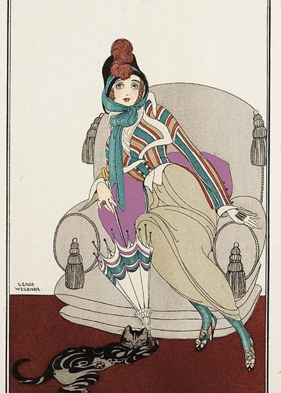 Art Nouveau Print by Gerda Wegener | Etsy