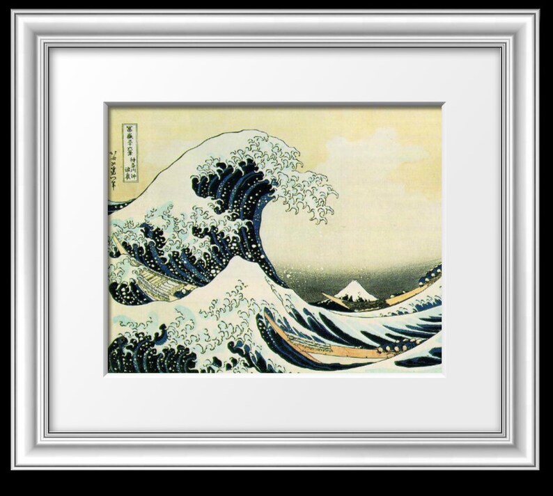 Print of Great Wave by famed Japanese artist. image 3