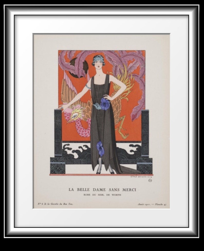 ART DECO POSTER Home Decor by famous French artist Georges Barbier in large sizes image 2