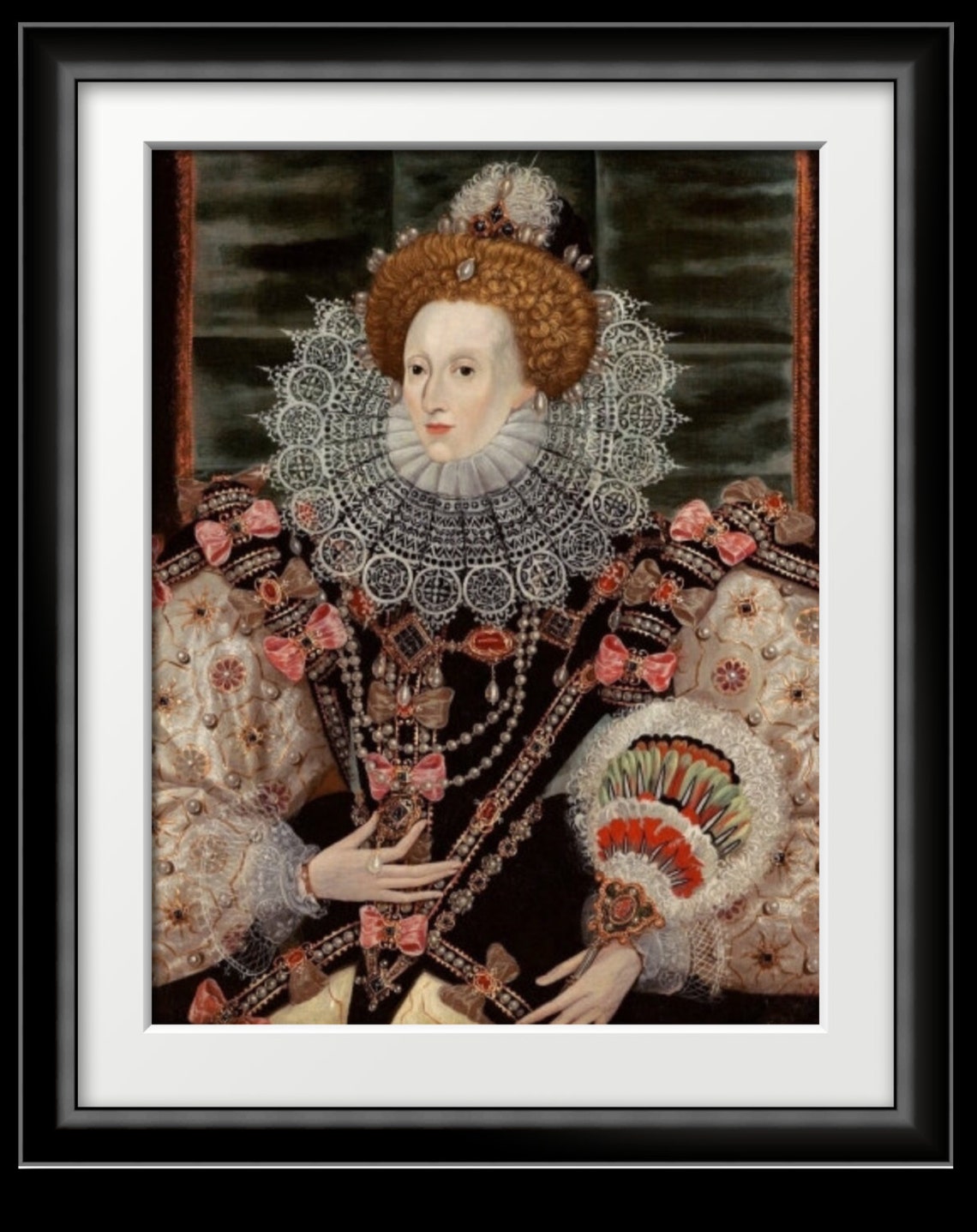 Queen Elizabeth 1 Portrait Print from 1600 by Gower Etsy