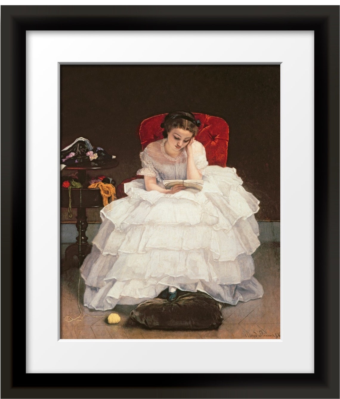 Fine Art Print of Beautiful Girl in Ruffled White Dress Etsy