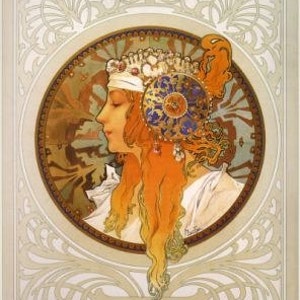 Alphonse Mucha Poster From 1897print Of Famous Biscuit Ad Etsy
