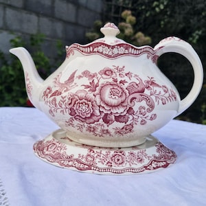 Fantastisk tekanna och kannuställ från Crown Ducal "Bristol Pink".