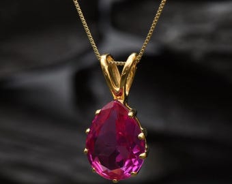 Alexandrite Necklace | Blue Gemstone Pendant in Silver | June Birthstone Jewelry