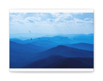 Misty Blue Ridge Mountains Photography Print, Appalachian Landscape Poster