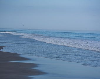 Misty Coastal Beach Landscape