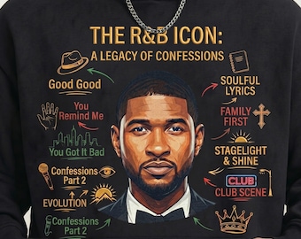 RnB Icon Png, Legacy Of Confessions Graphic, Bootleg Music Shirt, Digital Download