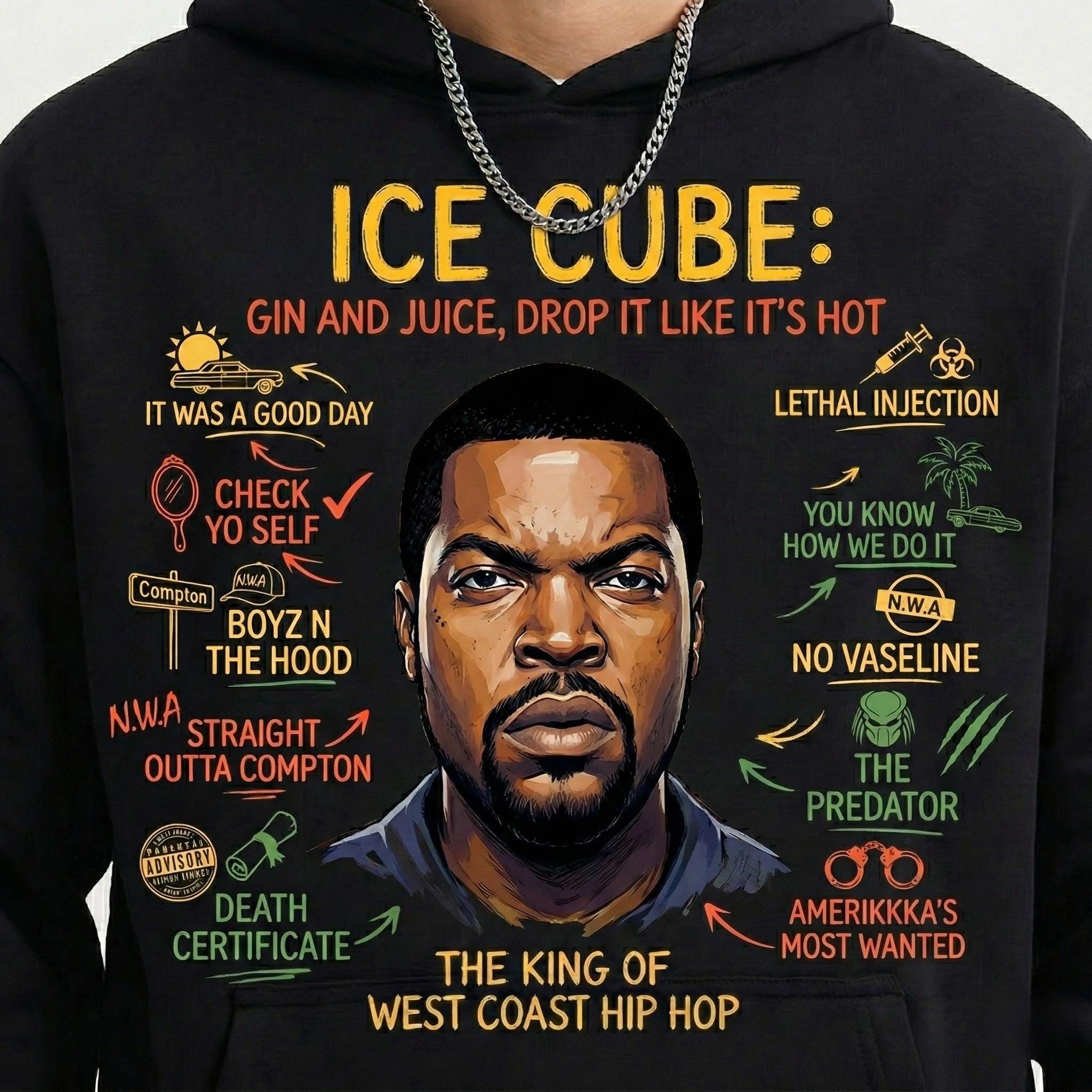 NWA ice cube ラップT rap tee dr dre ドレー Cube NWA Ice Me 追悼T