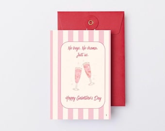 Tarjeta de regalo editable para el Día de la Amistad Femenina: Cóctel, Club de Chicas (Imprimir en casa)