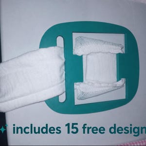 Sock hooping aid for Brother 4x4 embroidery hoop insert, adult size, plastic template