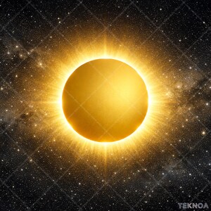 Image du Soleil 8K – Art cosmique réaliste, étoile solaire, décoration murale, univers, espace, impression digitale, fond d’écran TEKNOA