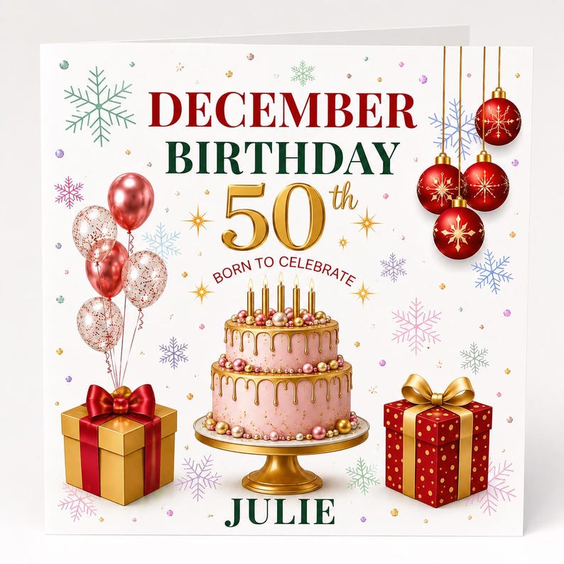 December Birthday Card Winter Birthday Greeting Festive December december-birthday-card-winter-birthday-greeting-festive-december