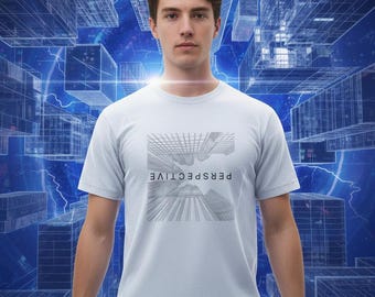 Design em perspectiva - Gráfico de arranha-céu urbano para streetwear (Download digital em SVG e PNG)