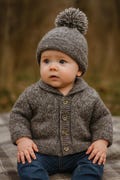 Easy Knit Baby Jacket & Hat Knitting Pattern Premature - 12 mths Chest 12 - 20" DK 8ply Shawl Collar Cardigan Beginners