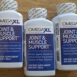 3Pack Omega XL 300 Capsules-Green Lipped Mussel Joint & Muscle Relief Supplement