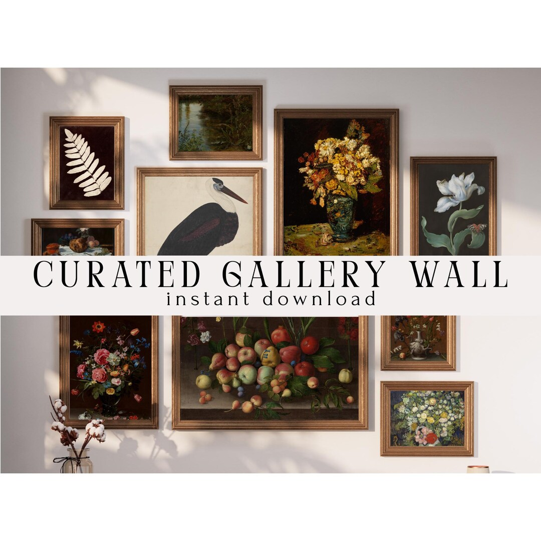 Dark Academia Gallery Wall Set – Moody Vintage Art Prints (digital ...