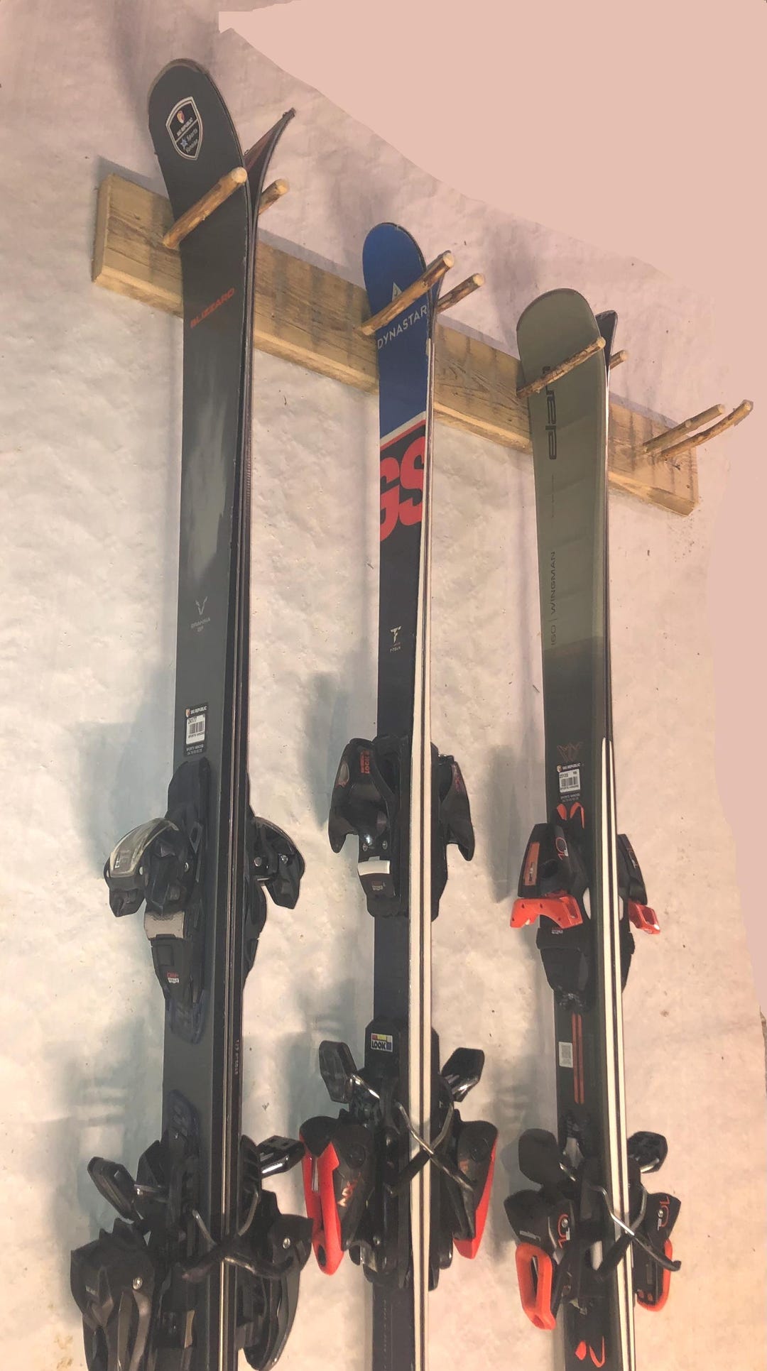 Ski Rack Rails Wall-mounted Ski Rack for 2 to 6 Pairs - Etsy