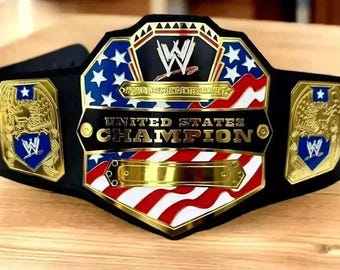 Réplique de la ceinture de championnat des États-Unis, 2 mm/4 mm, zinc, taille adulte
