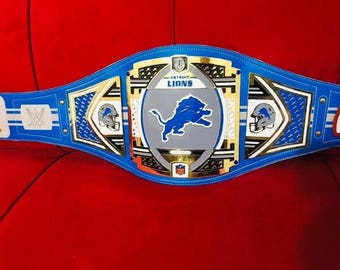 Cinturón de campeonato mundial de lucha libre de peso pesado Detroit's Lion, tamaño adulto 2 mm/4 mm