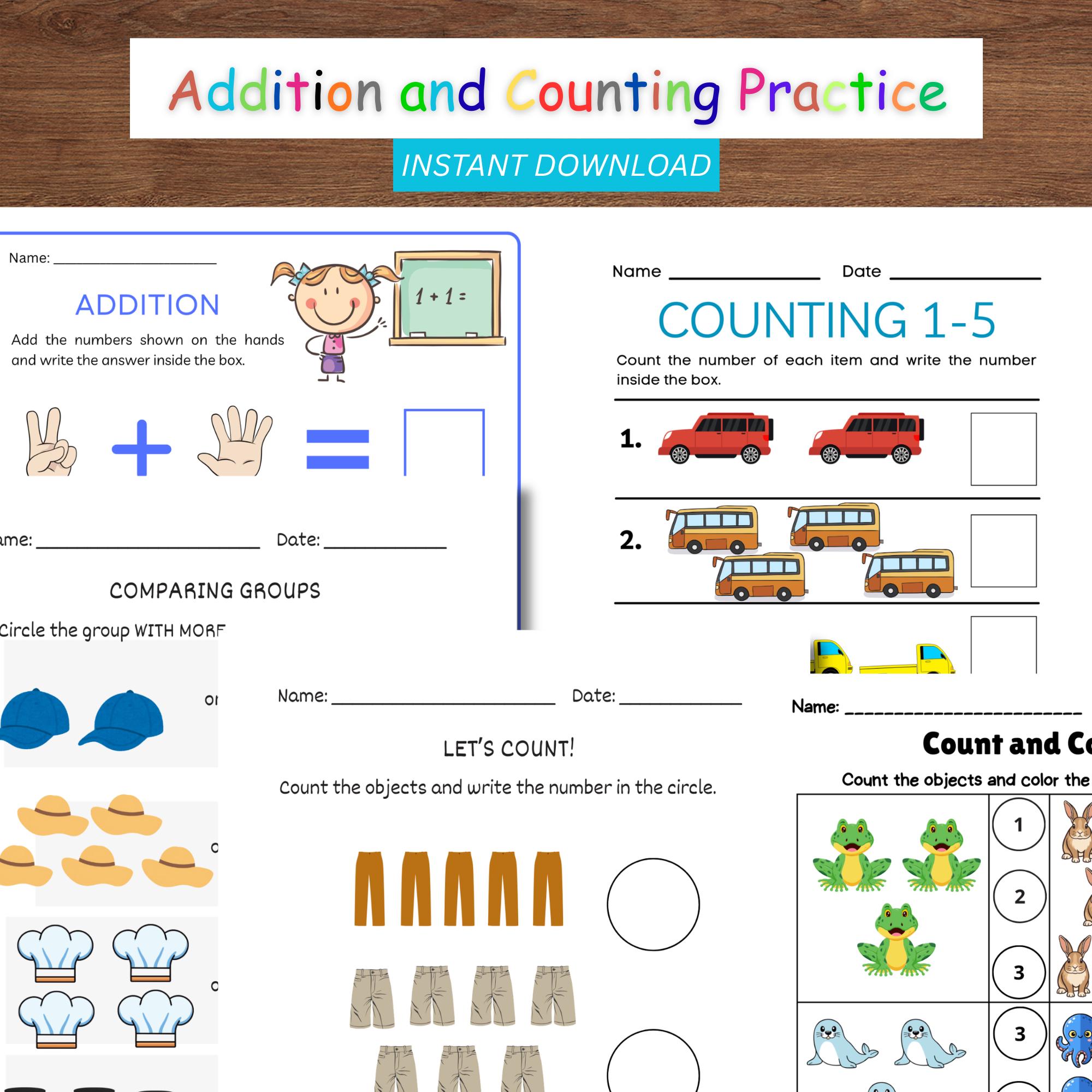 Kindergarten Math Activity Bundle | Alphabet Writing | Patterns ...