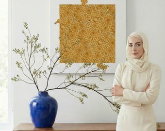 Quadro decorativo de parede com abelha islâmica | Decoração inspirada na Surata An-Nahl do Alcorão