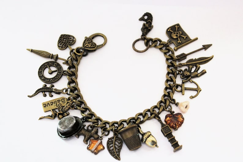 Peter Pan sold And Wendy and Lost Boys Charm Bracelet III in Antiqued Bronze