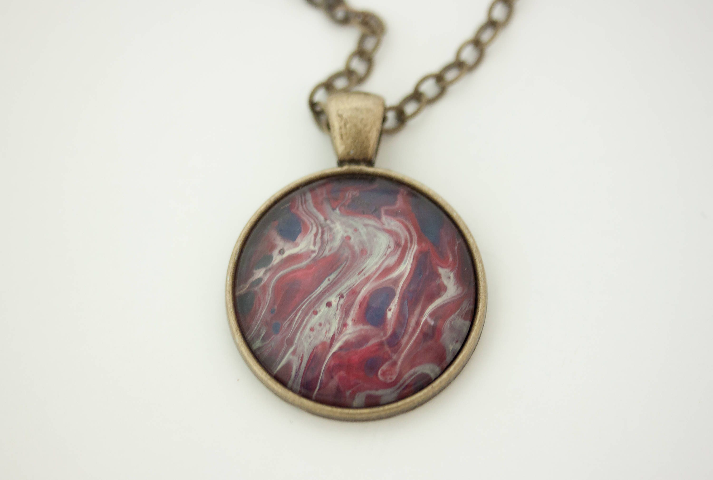 Pour Paint Jewelry Unique OneofaKind Gift Wearable Art Etsy