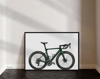 Aero Road Bike Poster | Minimalist Cycling Wall Art | Modern Bicycle Print | Cyclist Gift | Digital Download