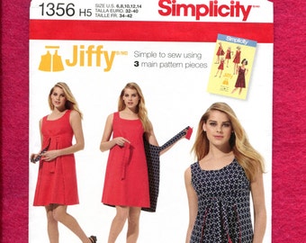 Simplicity 1356 1960's Reproduction Reversible Wrap Dress Pattern Size 6 8 10 12 14 UNCUT