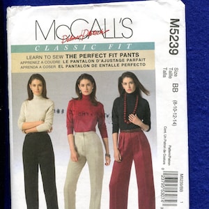 McCall&#39;s 5239 Classic Fit Damenhose Palmer/Pletsch-Muster Größe 8..10..12..14 UNCUT
