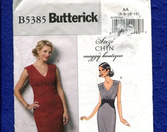 Butterick 5385 Suzi Chin Fitted Cocktail Dress Pattern Size 6..8..10..12 UNCUT