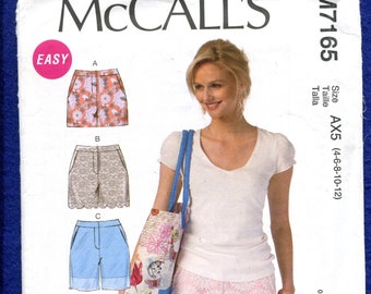 McCall's 7165 Summer Shorts Pattern Size 4 to 12 UNCUT