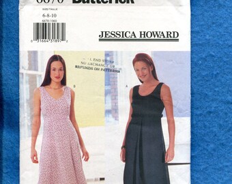 Butterick 6670 Summer Flared Dress Designer Jessica Howard Size 6..8..10 UNCUT