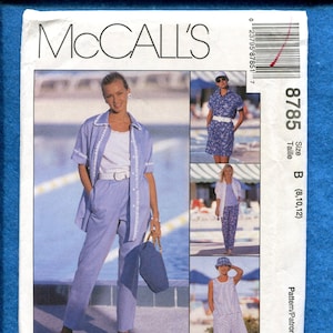 McCalls 8785 Summer Beach Resort Wardrobe Pattern Size 8..10..12 UNCUT