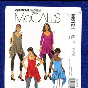 McCall&#39;s 6021 Tank Top & Tees with High Low Hem Size L..XL UNCUT