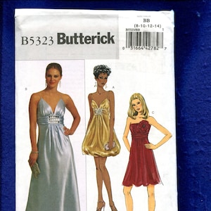 Butterick 5323 Empire Waist Evening Dresses Size 8 to 14 UNCUT