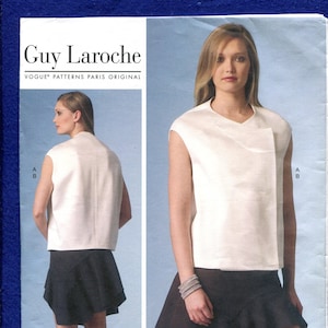 Vogue 1450 Guy Laroche Fashion Forward Military Inspired Blouse & Skirt Size 6 to 14 UNCUT