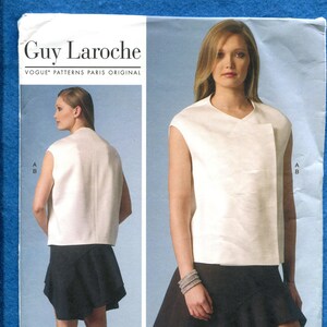 Vogue 1450 Guy Laroche Fashion Forward Military Inspired Blouse & Skirt Size 14 to 22 UNCUT