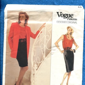 Vogue 2430 Designer Genny Power Suit Super Chic Pattern Size 8..10..12 UNCUT