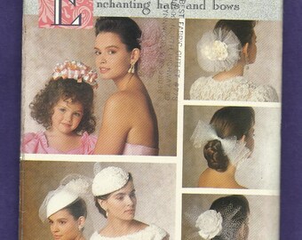 1989 Butterick 3573 Enchanting Bows Veils and Hat Adornments  UNCUT