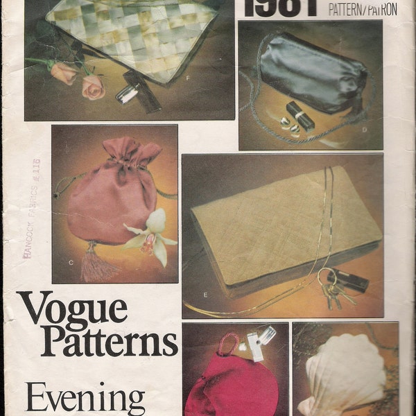 Vintage 1970s Vogue 1981 Evening Swingers Handbags