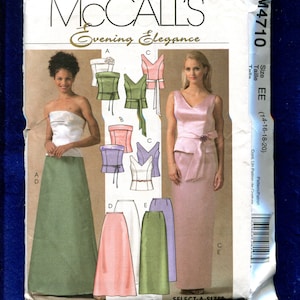 McCall's 4710 Evening Bustier & Skirts Pattern Size 14 to 20 UNCUT