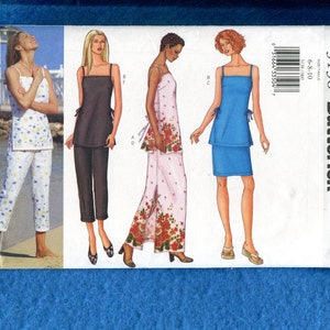 Butterick 3138 Easy Fitting Resort Wear Top Skirt & Capri Pants Size 6..8..10 UNCUT