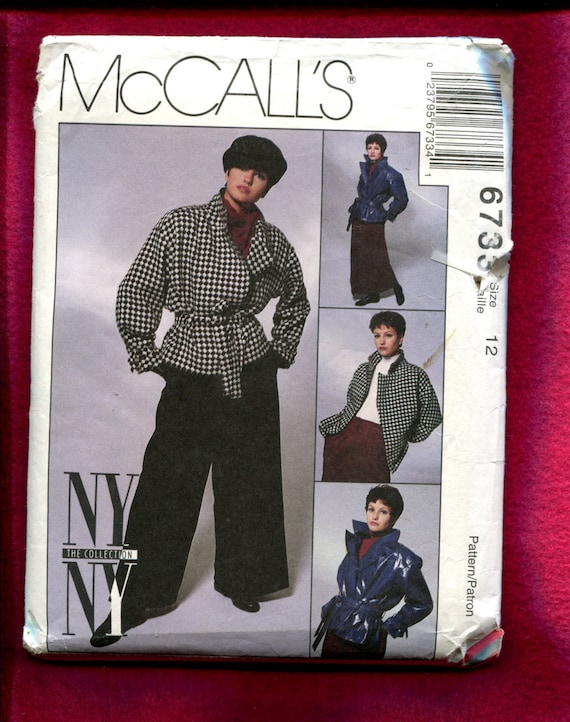 Mccalls 6733 Modern Wrap Front Bomber Jacket & Ultra Wide
