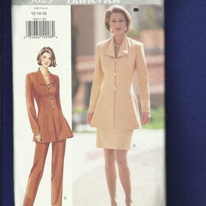 Butterick 3623 Sophisticated Flared Princess Seam Jacket Pencil Skirt & Tapered Pants  Sizes 12..14..16 UNCUT