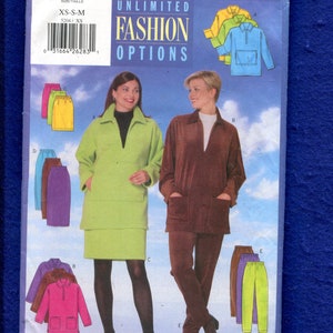 Butterick 5204 Comfy Weekend Shirt Skirt & Pants Pattern Size XS..S..M UNCUT